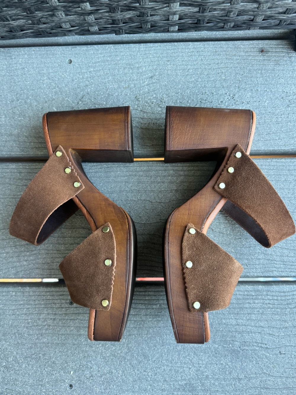 Ilaria Sartori Suede Leather Platform Heeled Sandals - Picture 6 of 11